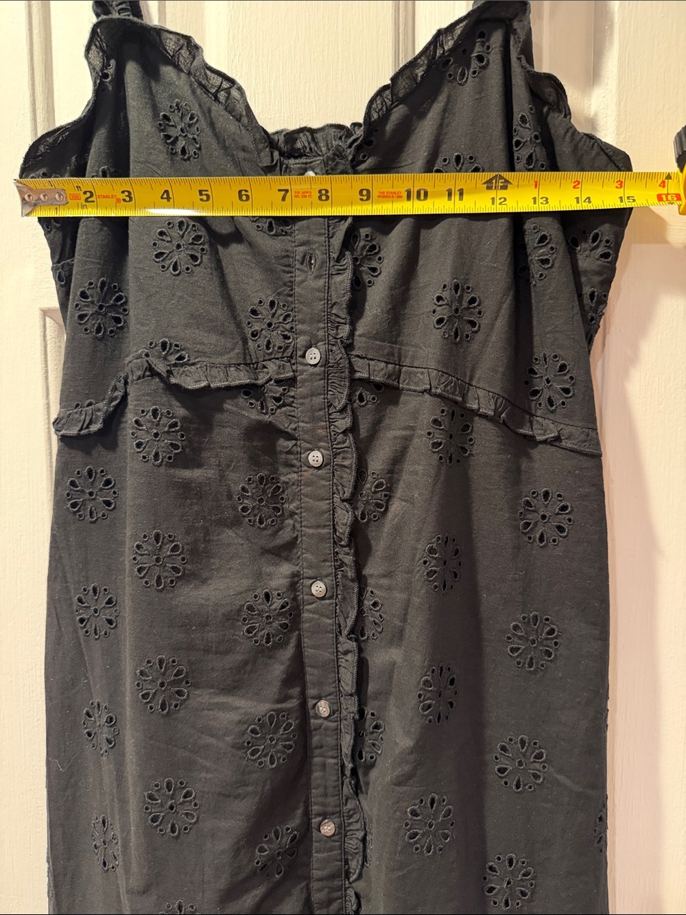 GAP Black Eyelet Tiered Maxi Dress - Picture 16 of 16